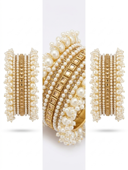 Our Pearl & Onyx Stacking Bangle Set