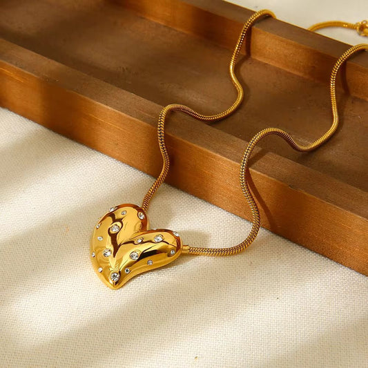 Stardust Puffy Heart Pendant