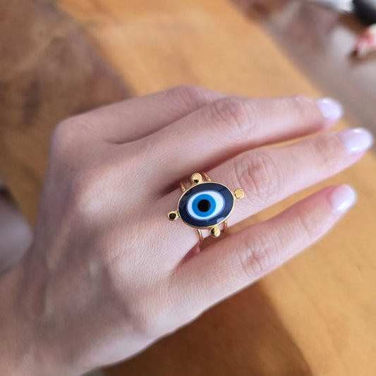 Evil Eye Adjustable Ring