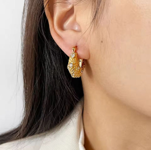 Luxe Crystal Huggie Hoops