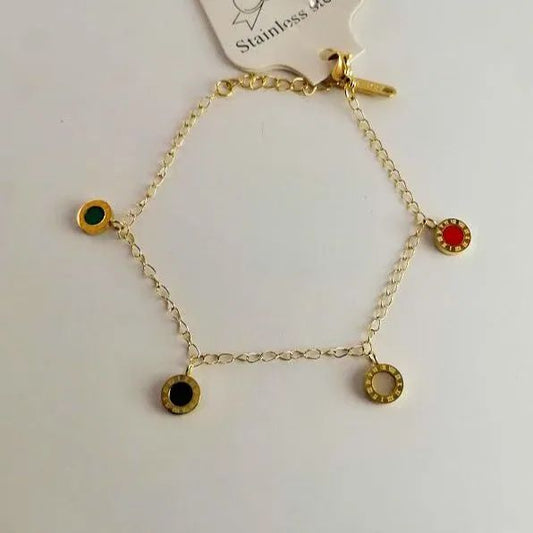 Roman Medallion Charm Bracelet