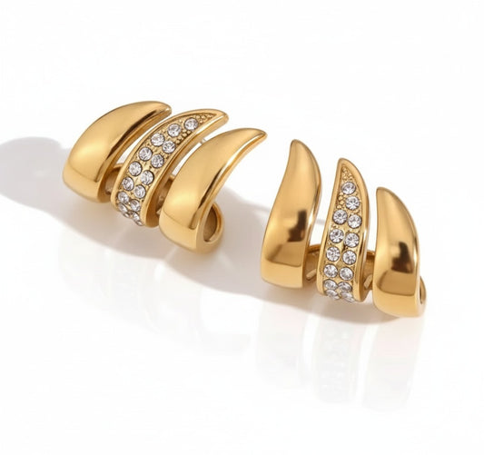 Multi-Band Crystal Cuff Earring