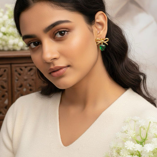 Heart Bow Stud