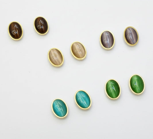 Cat's Eye Gemstone Studs