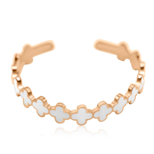 Clover Charm Cuff Bracelet