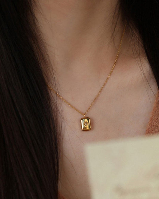 Starburst Locket Necklace