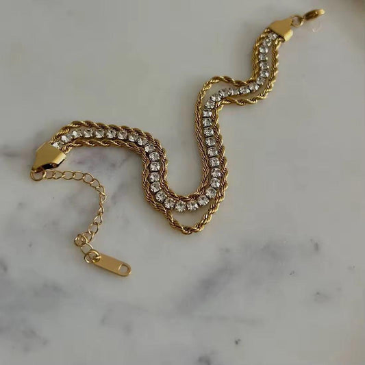 Tennis Chain Hybrid Bracelet