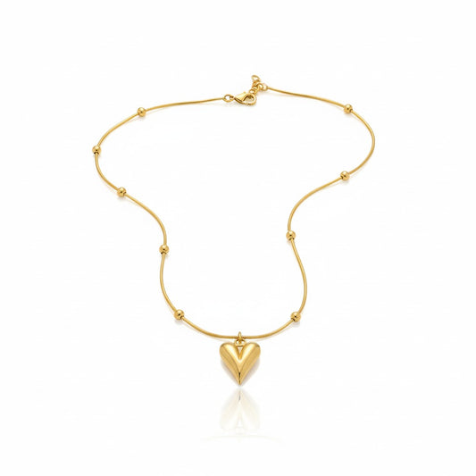 Bold Heart Charm Necklace