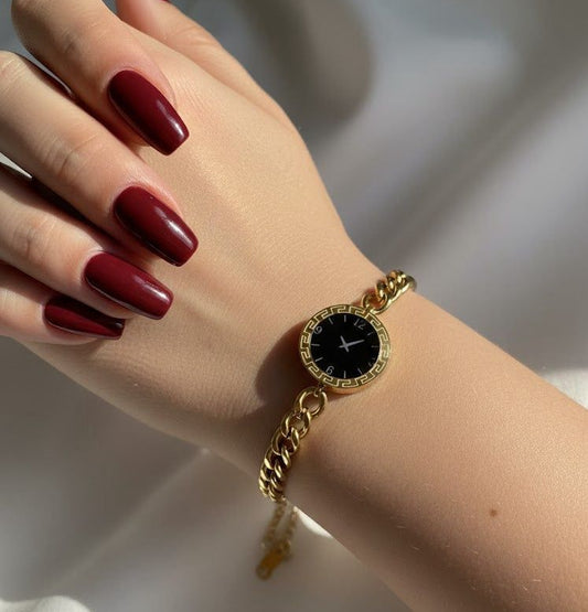 Greek Key Chain Bracelet Watch