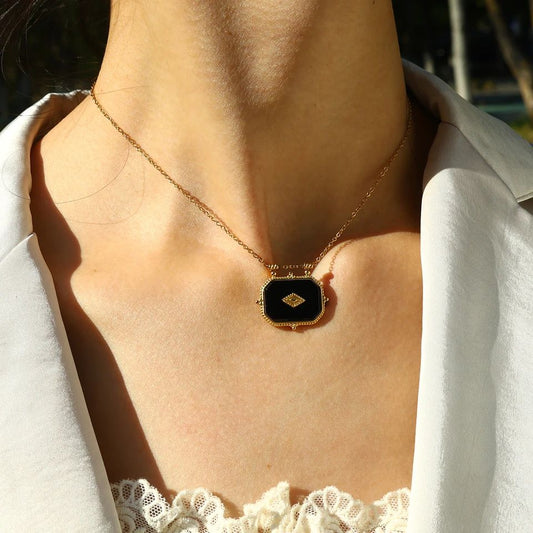 Vintage Rectangle Medallion Pendant