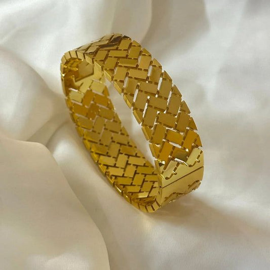 Golden Mesh Architectural Bangle