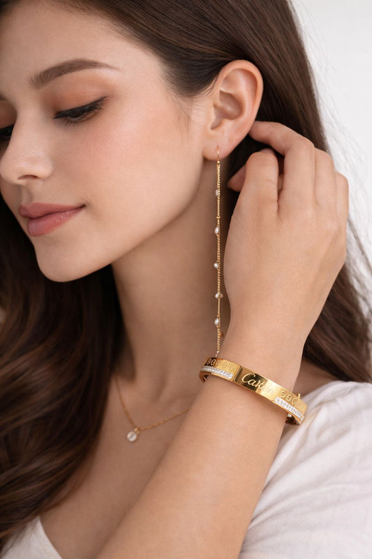 Cartier Inspired Stone Handcuff