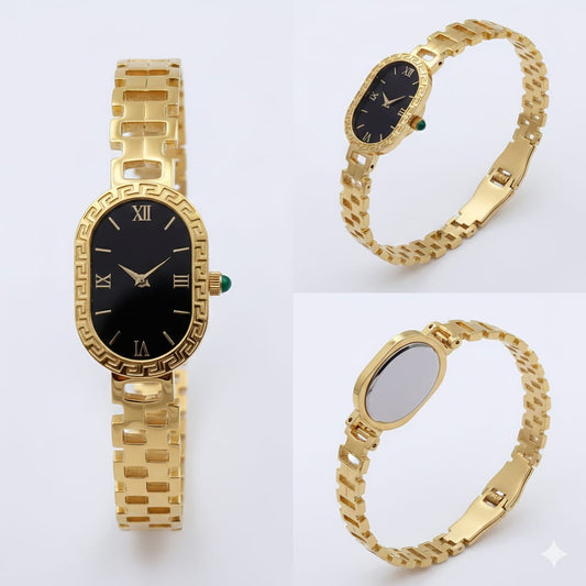 Oval Faced Bangle Watch