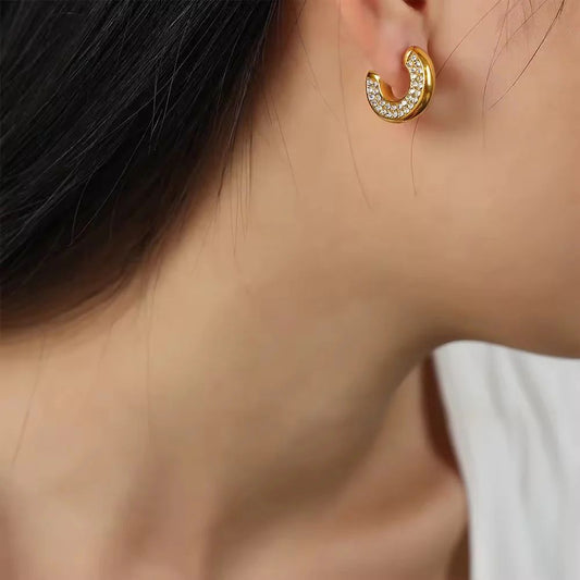 Twisted Gold Rope Hoops