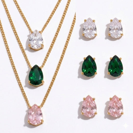 Pear-Cut Jewelry Set