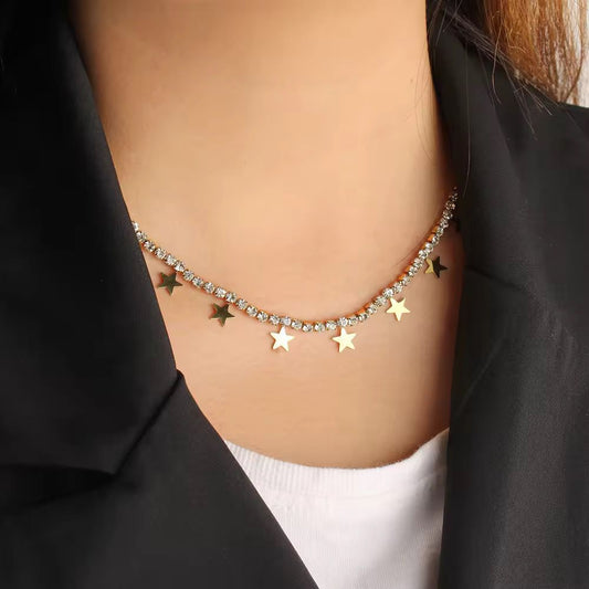 Luxury Zircon Star Set (Necklace & Bracelet)