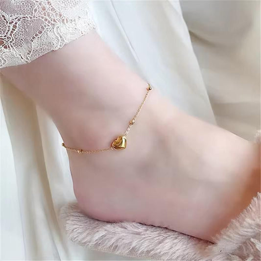 Dainty Golden Heart Anklet