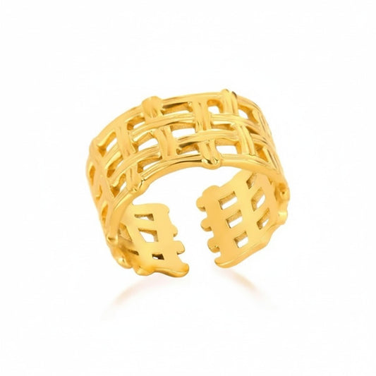 Woven Lattice Cuff Ring