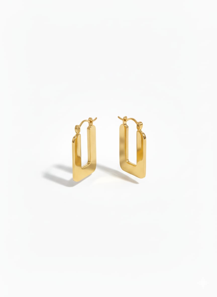 Rectangular Hoop Earring
