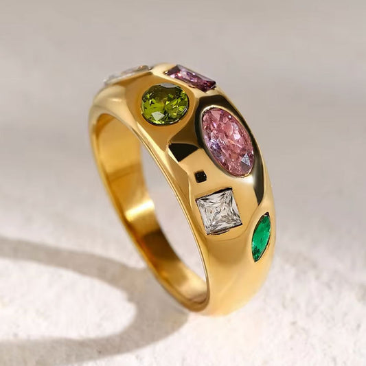 Multicolour Gemstone Ring