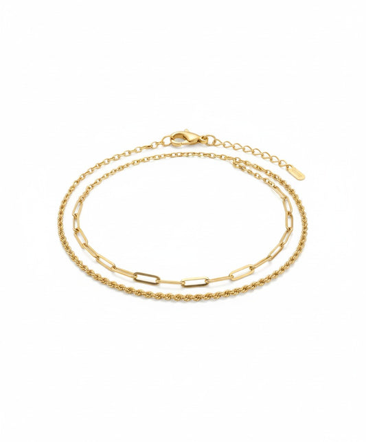 Coastal Chic Double Layer Anklet