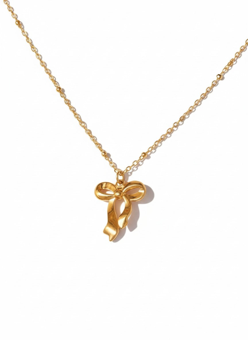 Golden Bow Necklace