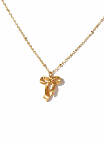 Golden Bow Necklace