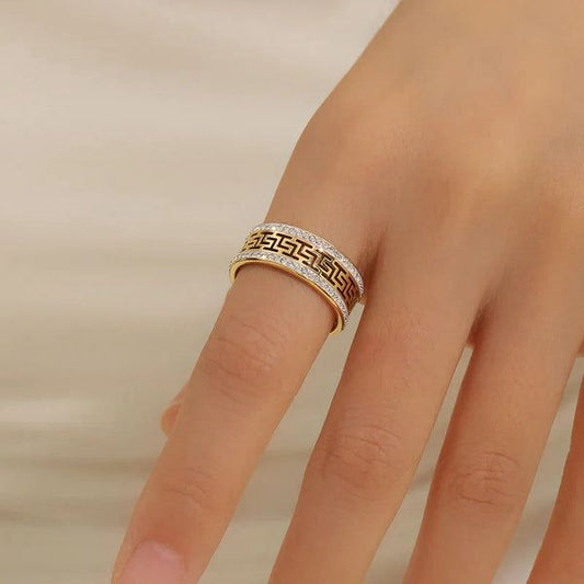 Versace-Style Adjustable Ring