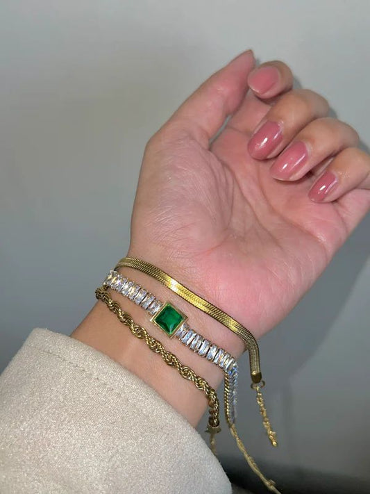 Emerald Radiance Bracelet Set