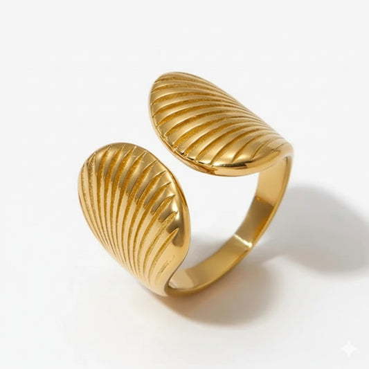 Gold-Tone Shell Ring
