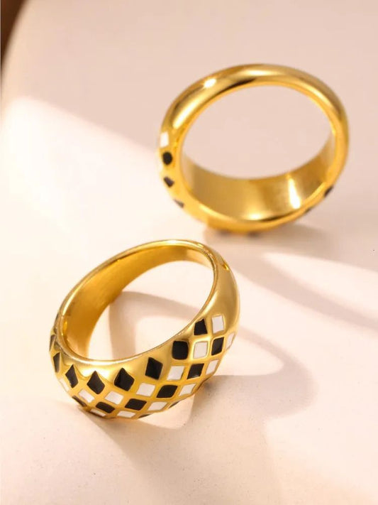 CHECKMATE Stainless Steel Ring