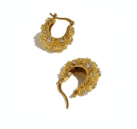 Luxe Crystal Huggie Hoops