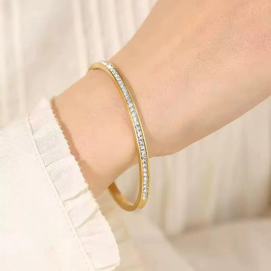 Luxury Zircon Handcuff Bangle