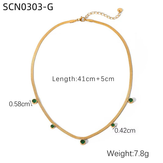 Crystal Snake Chain Necklace