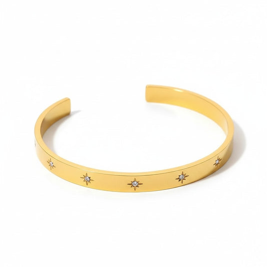 Greek Key Crystal Bangle