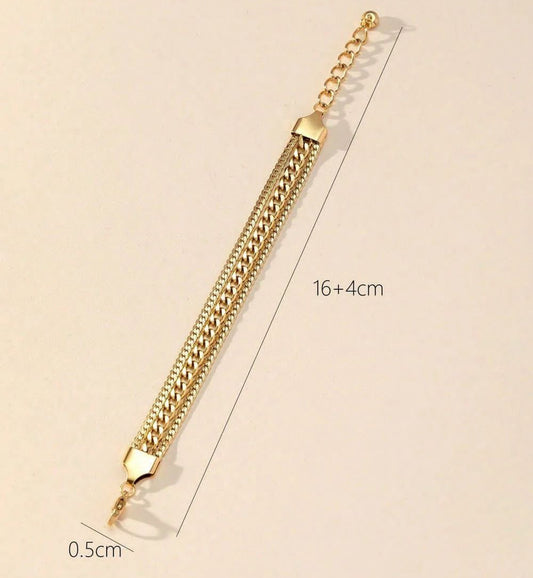 Triple-Layer Chain Bracelet